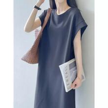絶対欲しい カジュアル 好感度UP 全4色 半袖 Tシャツ ワンピース ＜U-11682＞