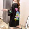 新商品 プリント ファッション ゆったり 全4色 半袖 Tシャツ＜U-11443＞