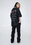 見逃し厳禁 ファッション ストリート系 ヴィンテージ加工 プリントTシャツ ＜U-2893＞