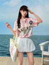 主役級 絶対流行 売れ筋 早い者勝ち カジュアル 2色選択 男女兼用 Tシャツ<U-11420>