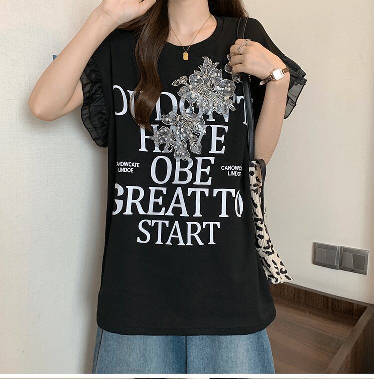 大好評 特別デザイン 着回し力抜群 ゆったり 全2色 半袖Tシャツ＜U-8826＞