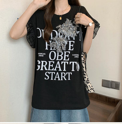 大好評 特別デザイン 着回し力抜群 ゆったり 全2色 半袖Tシャツ＜U-8826＞