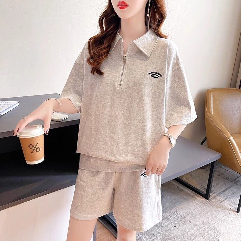 定番シンプル 真夏も快適 上質 カジュアル 半袖Ｔシャツⅹパンツセット全2色<U-9102>