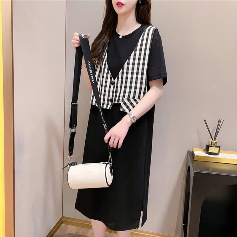 個性的なデザイン プリント 一目惚れ Tシャツ カットソー ワンピース＜U-3490＞
