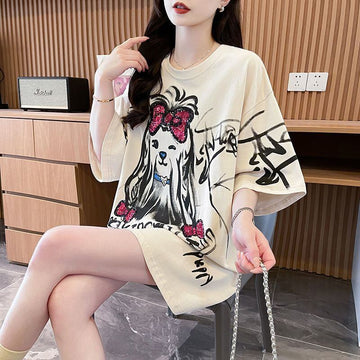 キュート 絶対流行 売れ筋 早い者勝ち カジュアル Tシャツ<U-11446>