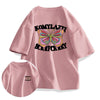 大好評 カジュアル 絶対流行 ルーズ プリント全6色 半袖Tシャツ<U-8914>