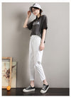 定番シンプル  ファッション ゆったりパンツ<U-6541>