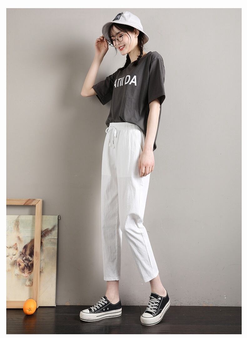 定番シンプル  ファッション ゆったりパンツ<U-6541>
