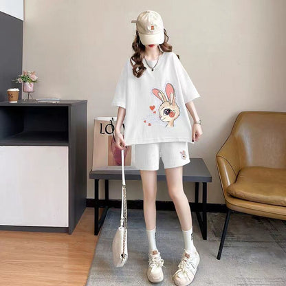 今季マストバイ  大人可愛い キュートスウィートパーカー<U-5285> 半袖Ｔシャツⅹパンツセット全3色 <U-8202>
