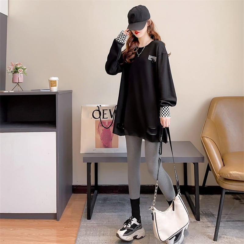 スタイリッシュ 切り替え 一目惚れ プリント Tシャツ カットソー＜U-3675＞