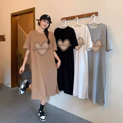 ファッション カジュアル 好感度UP 全4色 半袖 Tシャツ ワンピース ＜U-11710＞