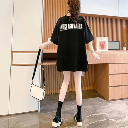 清純甘くて女子力UP ラウンドネック 一目惚れ カートゥーンプリント Tシャツ＜U-2817＞