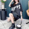 合わせやすい 切り替え デザイン感 プリント Tシャツ カットソー＜U-3637＞