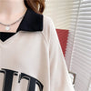 美人度アップ 切り替え ファッション プリント Tシャツ カットソー＜U-3587＞