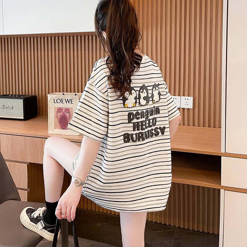 早い者勝ち 早い者勝ち 絶対流行 カジュアル 2色選択 Tシャツ<U-11708>