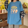 オシャレ度満点 ラウンドネック 個性的なデザイン カートゥーンプリント Tシャツ＜U-2257＞