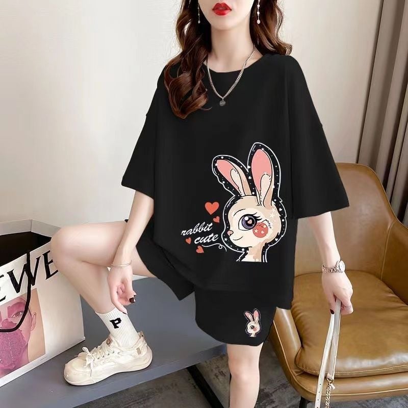 今季マストバイ  大人可愛い キュートスウィートパーカー<U-5285> 半袖Ｔシャツⅹパンツセット全3色 <U-8202>
