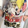 スタイリッシュ プリント 一目惚れ Tシャツ カットソー ワンピース＜U-3440＞
