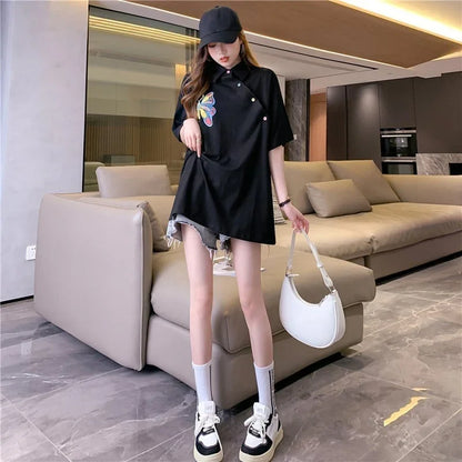 個性的なデザイン プリント 一目惚れ Tシャツ カットソー＜U-3044＞
