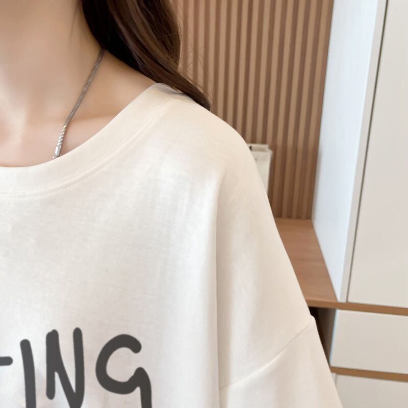 質感のいい 半袖 ラウンドネック Tシャツ ワンピース ＜U-8638＞