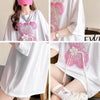 着心地抜群 切り替え 女性力を高める プリント Tシャツ カットソー＜U-3405＞