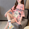 早い者勝ち キュート ファッション ルーズ プリント半袖Tシャツ 全3色<U-4894>
