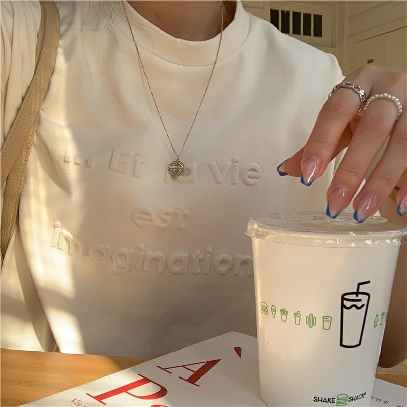 着心地抜群 アルファベット 女性力を高める Tシャツ カットソー＜U-3294＞