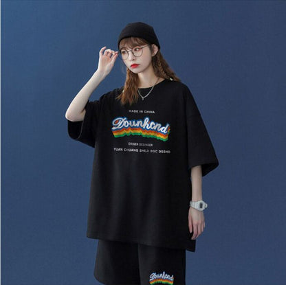 【半額セール】早い者勝ち  半袖Ｔシャツⅹパンツセット全4色 男女兼用<U-6553>