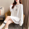 着心地抜群 切り替え 一目惚れ プリント Tシャツ カットソー＜U-3662＞