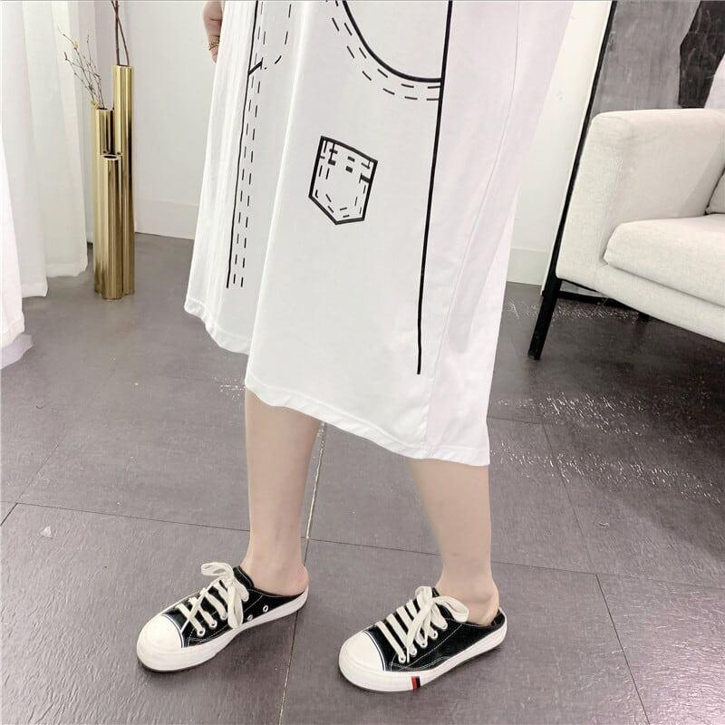 ゆったり感アップ プリント オシャレ度満点 ワンピース＜U-3093＞