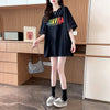 スタイリッシュ ラウンドネック 一目惚れ アルファベット Tシャツ カットソー＜U-2888＞