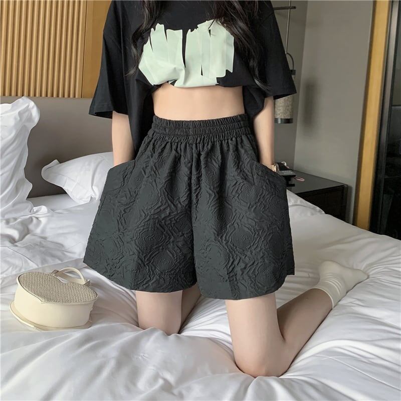 清涼感たっぷり ハイウエスト ファッション パンツ ボトムス＜U-3523＞
