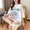 新商品 プリント ファッション ゆったり 全4色 半袖 Tシャツ＜U-11493＞