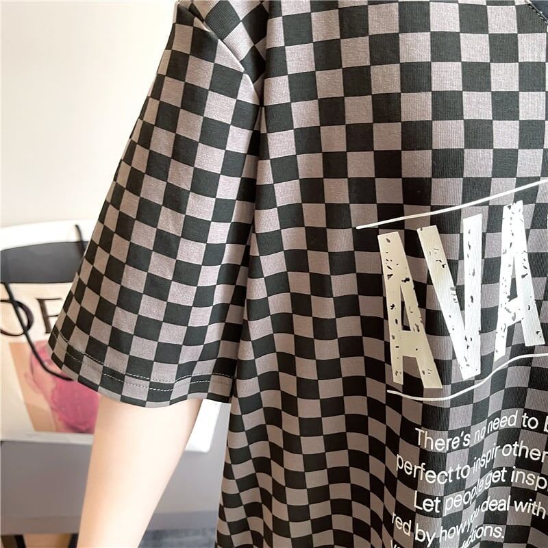 ゆったり感アップ 切り替え オシャレ度満点 プリント Tシャツ カットソー＜U-3387＞