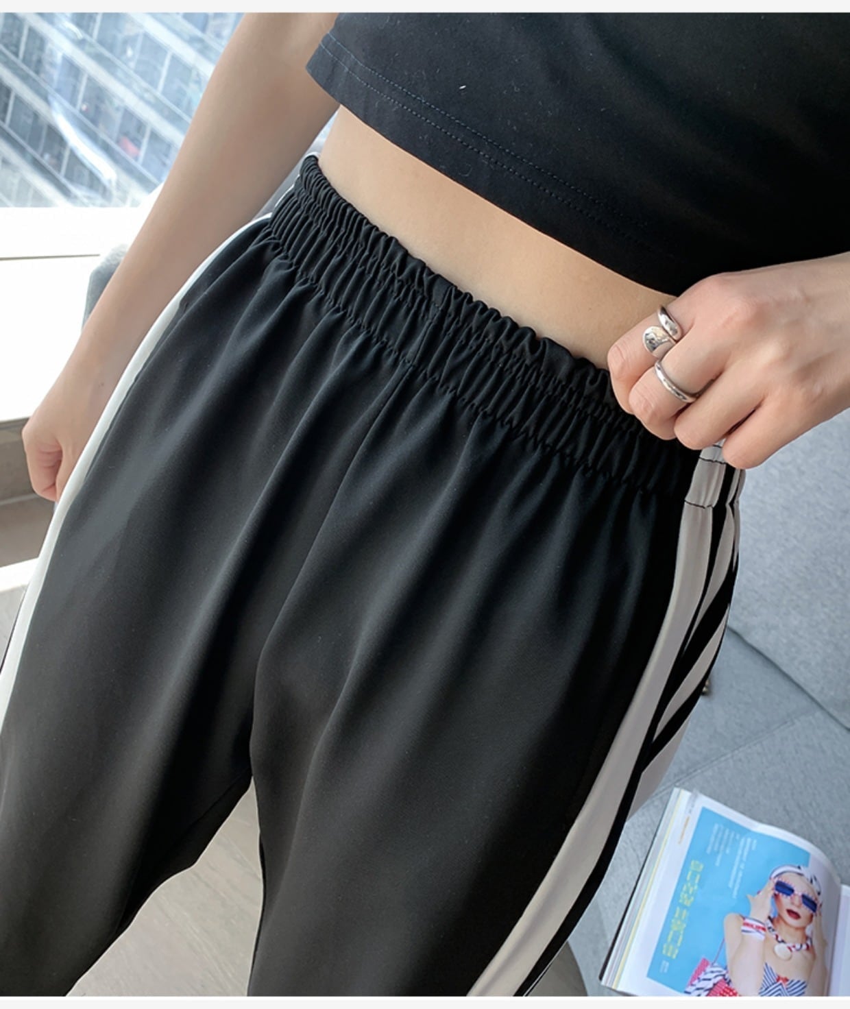 元気いっぱい 裏起毛 組み合わせやすい スウェットパンツ <U-3934>