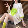 オシャレ度満点 ラウンドネック 美感いっぱい プリント Tシャツ カットソー＜U-2911＞