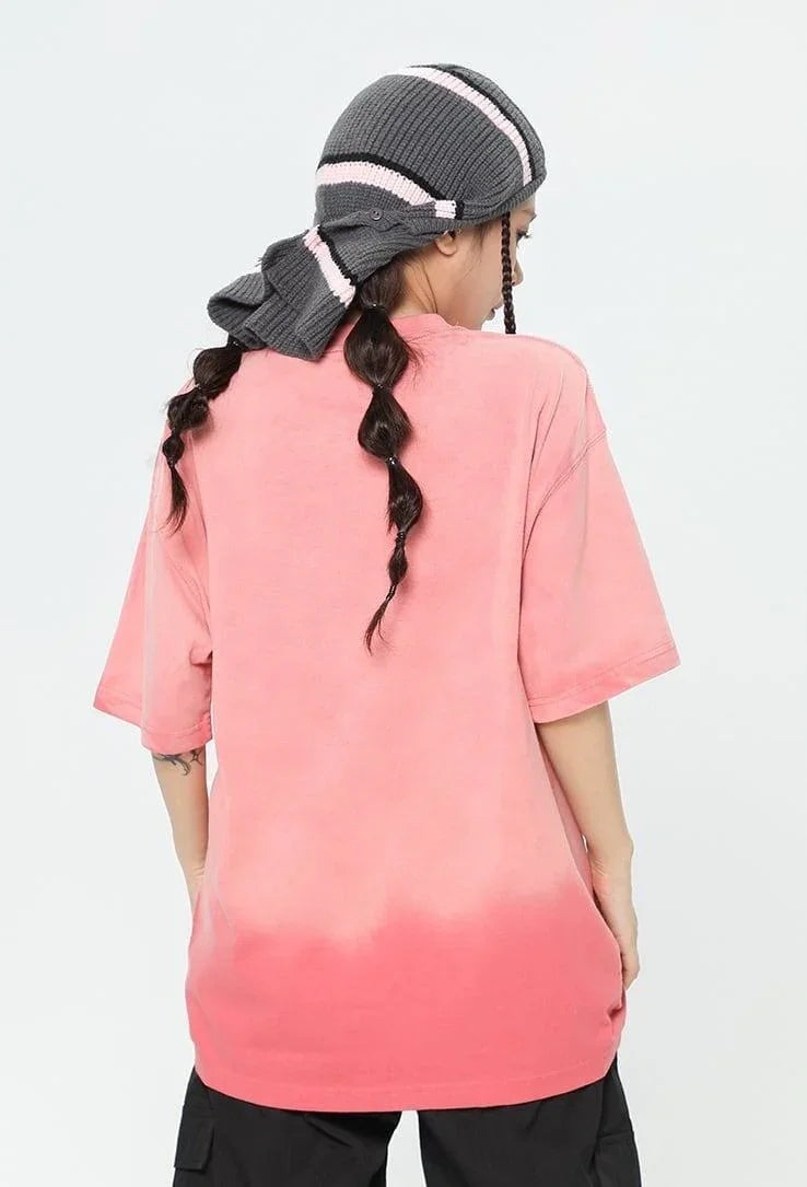 見逃し厳禁 ファッション ストリート系 ヴィンテージ加工 アルファベット プリントTシャツ ＜U-2921＞