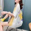 スタイリッシュ 切り替え 一目惚れ プリント Tシャツ カットソー＜U-3628＞