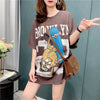 デザイン感 3色選択可 チャーミング プリント Tシャツ カットソー＜U-3164＞