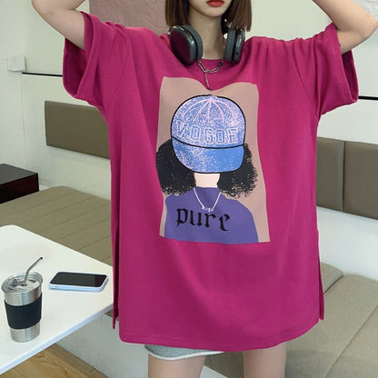 話題沸騰中 都市ファッショ 流行新作 オシャレ デザイン プリント全6色 半袖Tシャツ<U-9108>