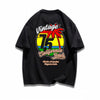 早い者勝ち カジュアル ファッション感満々 ダブルプリント 全5色 半袖Tシャツ<U-9271>