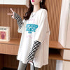 絶対流行 カジュアル アバンギャルド レイヤード風 プリント全3色 Tシャツ＜U-9587＞