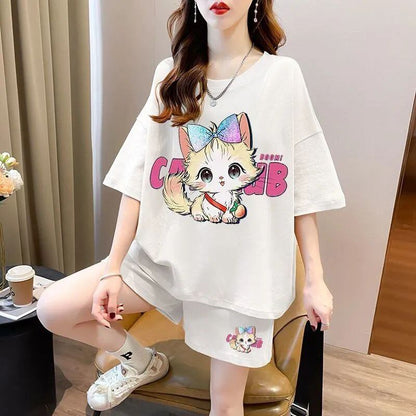 絶対欲しい カジュアル 夏に嬉しい機能付き 半袖Ｔシャツⅹパンツセット全4色<U-11268>