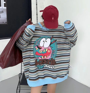 【裹起毛】オシャレデザイン  sweet系可愛い スウェット<U-10564>