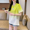 新商品 カジュアル グラデーション プリント 全3色 半袖Tシャツ<U-9214>