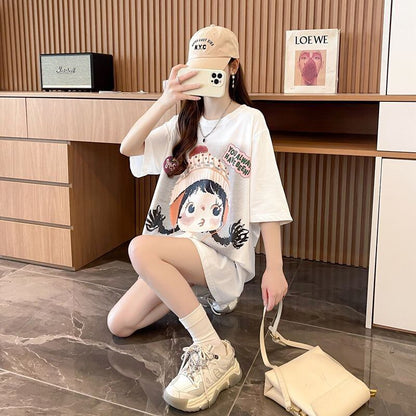 新作 特別デザイン アバンギャルド プリント全3色 半袖Tシャツ カットソー ＜U-8605＞