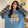 オシャレ度満点 ラウンドネック 個性的なデザイン カートゥーンプリント Tシャツ＜U-2257＞