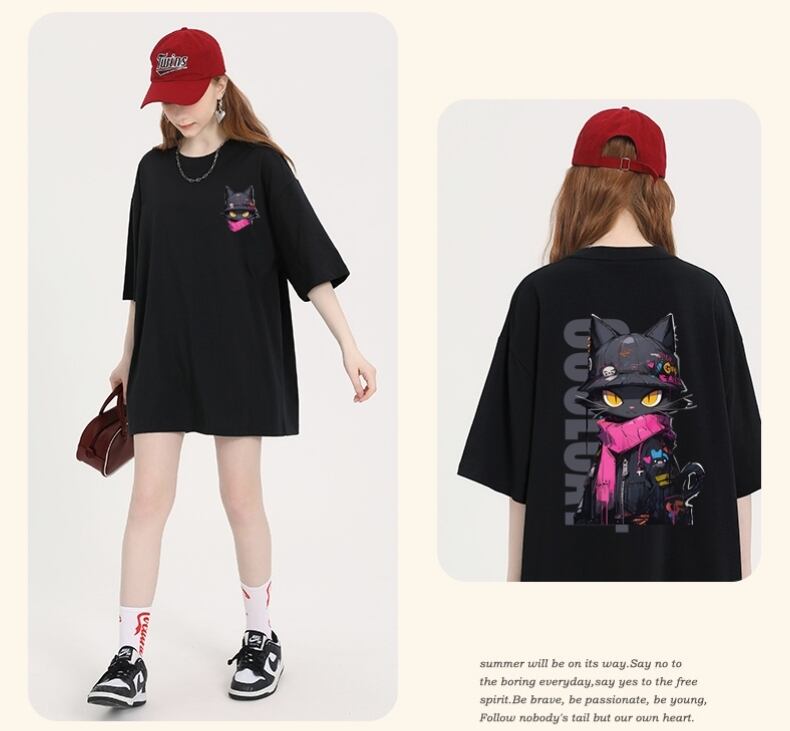絶対欲しい 絶対流行 キュート 早い者勝ち カジュアル 2色選択 Tシャツ<U-11137>
