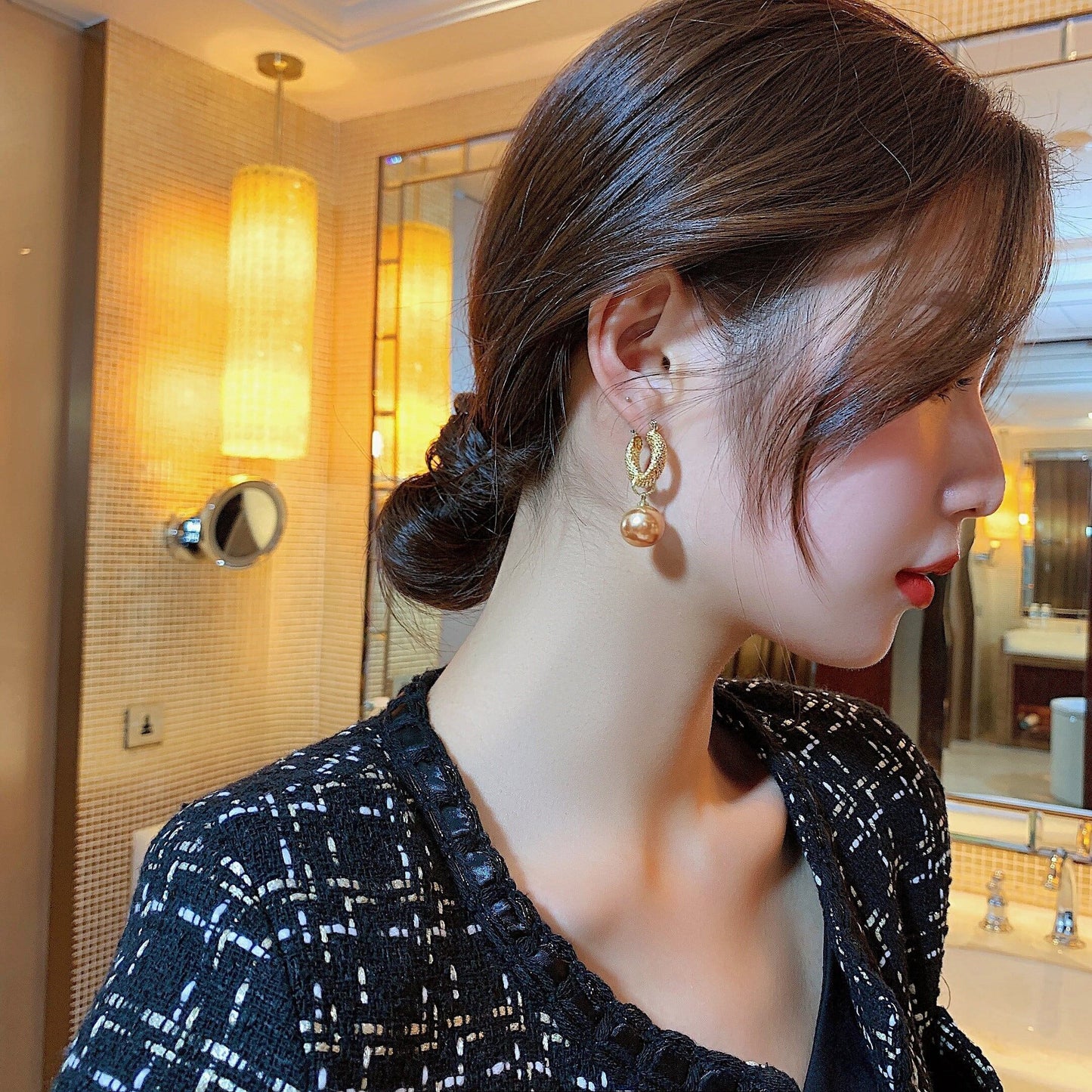 女性力を高める 美感いっぱい エレガント イアリング アクセサリー＜isf-3145＞