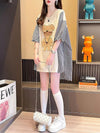 美人度アップ  ファッションルーズ 厚手フード付きパーカー全2色<U-4727>